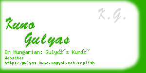 kuno gulyas business card